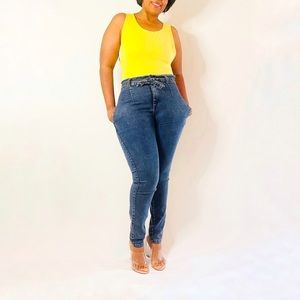 High Waist Skinny Denim Jeans